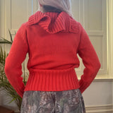Silmar Floral Jumper - Large Pink Wool Blend
