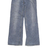 CZG Womens Regular Fit Wide-Leg Denim Jeans Cotton Blend W22 L27 Patchwork