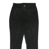 COLOUR OF THE WORLD Womens Black Regular Fit Cotton Blend Trousers W30 L30