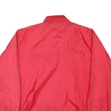 Mens Red Plain Zip Jacket XL Polyester Blend Lightweight Classic Fit Casual