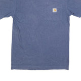 CARHARTT Mens Blue Pocket T-Shirt S Short Sleeve Crew Neck Cotton Blend Casual