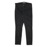 LEVI'S Womens Black Slim Skinny Denim Cotton Blend Jeans W30 L29 Stylish Zip