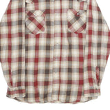 LEVI'S Mens Red Brown Cream Check Shirt M Long Sleeve Cotton Casual