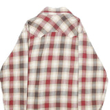 LEVI'S Mens Red Brown Cream Check Shirt M Long Sleeve Cotton Casual