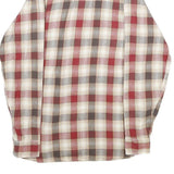 LEVI'S Mens Red Brown Cream Check Shirt M Long Sleeve Cotton Casual