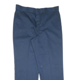 DICKIES Mens Blue Regular Fit Straight Leg Trousers W36 L30 Classic Workwear