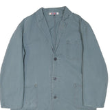 ESCO Mens Blue Cotton Blend Jacket M Button Closure Plain Casual Workwear