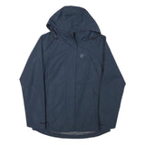 JACK WOLFSKIN Womens Blue Outdoor Jacket XS Polyester Blend Zip Hooded Plain