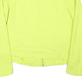 ICI ET MAINTENANT Womens Yellow Polyester Blend Zip Jacket M Woven Plain