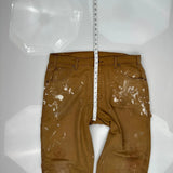 Painted Dickies Carpenter Pants - 36W 32L Brown Cotton