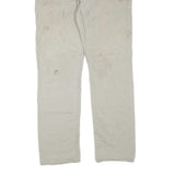 CARHARTT Mens Cotton Blend Beige Regular Fit Trousers W38 L33 Workwear Zip
