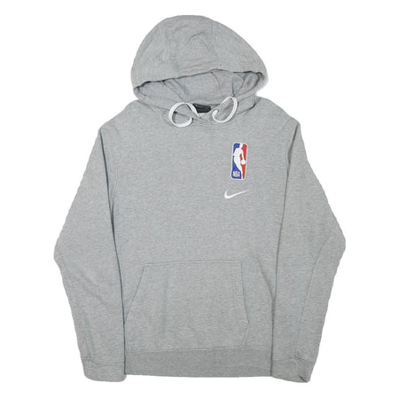 NIKE Mens Grey NBA Pullover Hoodie M Cotton Blend Casual Sportswear