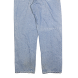 CARHARTT Mens Regular Fit Straight Light Blue Denim Jeans W33 L32 Zip Cotton