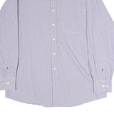 TOMMY HILFIGER Mens Blue & White Check Shirt M Regular Fit Button-Down Collar