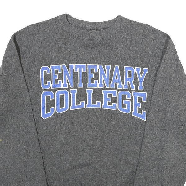 CHAMPION Mens Grey Centenary College Crew Neck S Cotton Blend Sweatshirt