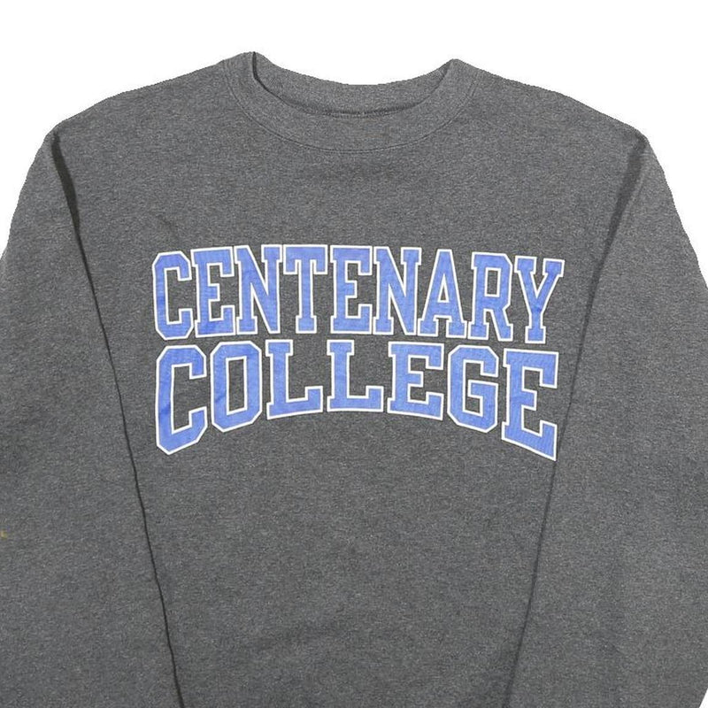 CHAMPION Mens Grey Centenary College Crew Neck S Cotton Blend Sweatshirt