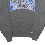 CHAMPION Mens Grey Centenary College Crew Neck S Cotton Blend Sweatshirt