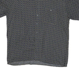 HONORS Mens Black & Beige Patterned Cotton Blend Shirt L Casual Button-Up