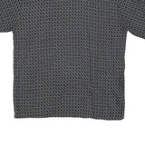 HONORS Mens Black & Beige Patterned Cotton Blend Shirt L Casual Button-Up