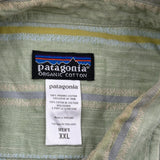 Patagonia Striped Shirt - 2XL Green Cotton