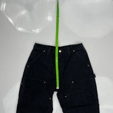 Carhartt Double Knee Carpenter Pants - 36W 27L Black Cotton