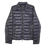 ARMANI EXCHANGE Womens Black Puffer Jacket S Polyester Zip Plain Slim Fit