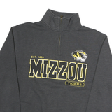 JANSPORT Mens Grey Mizzou Tigers 1/4 Zip Sweatshirt M Cotton College