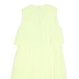 COS Womens Yellow Cotton Blend Sleeveless Day Dress S Pockets Zip Round Neck