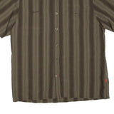 MAMMUT Mens Brown Striped Shirt XL Lightweight Casual Cotton Blend Summer