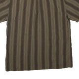 MAMMUT Mens Brown Striped Shirt XL Lightweight Casual Cotton Blend Summer