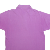LACOSTE Mens Purple Short Sleeve Plain S Cotton Blend Polo Shirt Classic Fit