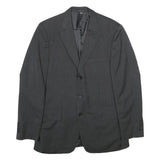 ZARA Mens Grey Wool Blend Blazer Jacket M Woven Classic Button Closure Smart