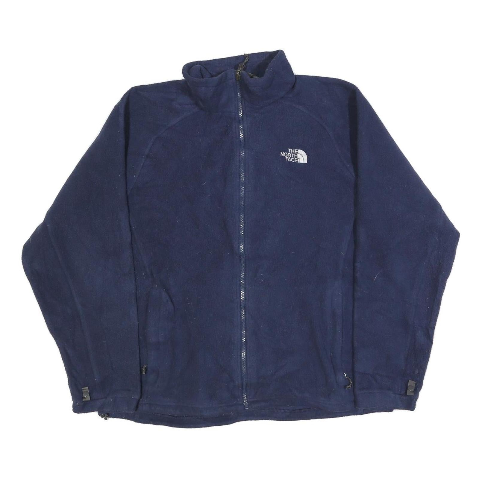 THE NORTH FACE Mens Navy Blue Jacket L Polyester Blend Zip Front
