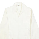 CRIOLLA Mens White Cotton Blend Shirt S Classic Long Sleeve Button Shirt
