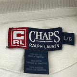 Chaps Ralph Lauren Striped Polo Shirt - Large Blue Cotton