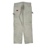 Dickies Carpenter Trousers - 36W 32L Beige Cotton