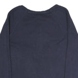 TOMMY HILFIGER Womens Navy Plain Jumper Crew Neck Basic Knit L Cotton Blend
