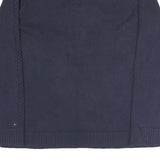 TOMMY HILFIGER Womens Navy Plain Jumper Crew Neck Basic Knit L Cotton Blend