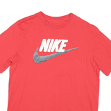 NIKE Mens Red Crew Neck Short Sleeve Graphic T-Shirt M Cotton Blend