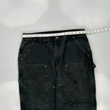 Carhartt Double Knee Carpenter Trousers - 35W 30L Black Cotton