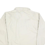 CLIQUE Mens White Cotton Blend Jacket XL Zip Plain Lightweight Casual