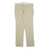 DICKIES Mens Slim Beige Cotton Blend Slim Straight Trousers W30 L29 Workwear