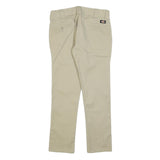 DICKIES Mens Slim Beige Cotton Blend Slim Straight Trousers W30 L29 Workwear
