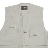 JIAN LI LAI Mens Grey Utility Jacket XL Polyester Blend Plain Zip Pockets