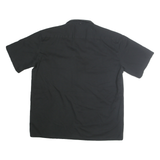 DICKIES Mens Black Cotton Blend Workwear Shirt L Button Front Pocket Casual