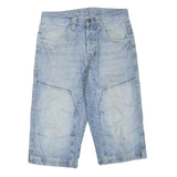 Womens Light Blue Denim Casual Shorts M W32 Cotton Blend Relaxed Fit