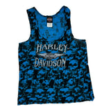 Motorcycles Harley Davidson Tie-Dye Tank Top - XL Black Cotton