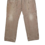 DICKIES Mens Jeans Beige Regular Straight Denim W34 L33 Workwear Utility Pants