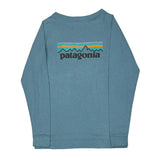 Responsibili-Tee Patagonia Graphic Long Sleeve T-Shirt - XS Blue Cotton Blend