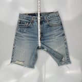 Levis Denim Shorts - 29W 10L Light Wash Cotton